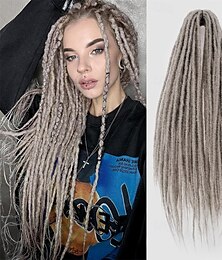 economico -Extension per dreadlocks da 24 pollici, locs hippie all'uncinetto per donne, 10 ciocche morbide fatte a mano, locs all'uncinetto sintetiche sottili da 0,6 cm, extension per dreadlocks a doppia