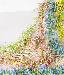 billiga -1 bunt konstgjord hängande vinranke, tät plastvägghängande gypsophila-växt, konstgjord blomsterranka för bröllopsbåge, dekoration för trädgårdsfest