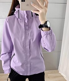 abordables -Mujer Cortavientos Chaqueta Chaqueta para senderismo Impermeable Al aire libre Impermeable Resistente al Viento Trajes de senderismo Ropa de senderismo Primavera Otoño Camiseta Camping / Senderismo