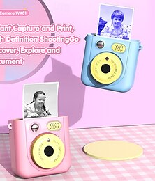 abordables -Appareil photo numérique pour enfants, mini-imprimante portable thermique, impression instantanée, appareil photo pour enfants, vidéo HD 2,4 pouces, jouet, cadeaux