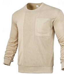 economico -Per uomo Maglia Maglione Nero Bianco Beige Grigio Girocollo Semplice Testurizzato Sport & Outdoor Casuale Quotidiano Streetwear Cool Designer Primavera & Autunno Abbigliamento Felpe con cappuccio