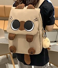 abordables -Sac à dos imperméable avec oreilles de chat pour filles – cartable kawaii avec porte-clés en peluche pour adolescentes, étudiantes et usage quotidien
