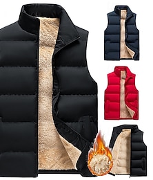 levne -Pánské Dağcı Yeleği Flísová vesta Bez rukávů Kamizelka Venkovní Zahřívací Lehká váha Prodyšné Zima Zip Polyester Černá Červená Tmavomodrá Lov Rybaření Lezení