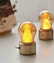 economico -Lampadina notturna a LED retrò, lampada da comodino, lampada da scrivania vintage ricaricabile tramite USB, lampada da tavolo con renne e alci, per letto, scrivania, lettura, ufficio, regalo per