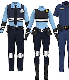 abordables -Zootopie Policier / Policière Lapine Judy Hopps Tenues Costume Combinaisons Film d'aventure Cosplay Cosplay de Film for Unisexe Enfants Adulte Halloween Carnaval Journée mondiale du livre Performance