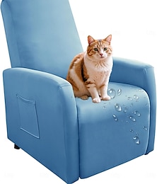 abordables -Fundas para sillones reclinables, 4 unidades, impermeables, pequeñas, elásticas, con bolsillo de almacenamiento, para sala de estar.