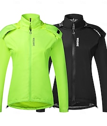 abordables -WOSAWE Femmes Veste de Cyclisme Coupe-Vent Maillot de cyclisme Haute Visibilité Coupe-vent Pluie Etanche Poche Arrière Vélo Veste Survêtement VTT Vélo tout terrain Cyclisme sur route Cyclisme urbain
