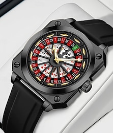 abordables -Reloj de pulsera con brújula giratoria original de la marca Va Va Voom, moderno reloj de cuarzo de silicona con luz nocturna, relojes deportivos de lujo para el ocio.