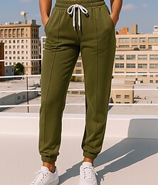 economico -Per donna Pantaloni da Tuta Pantaloni a gamba larga Pantaloni da jogging Tasca Coulisse Addensamento Vita Alta Pantaloni Athleisure Palestra Allenamento Autunno Antivento Traspirante Allenamento in