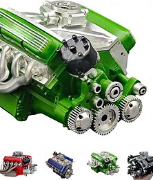 economico -Ornamento in resina per motore V8, kit modello di motore a benzina di piccole dimensioni, design di ingranaggi intricato, scultura di figurina di motore, artigianato per la decorazione di librerie e