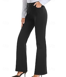economico -Per donna Pantaloni Eleganti Moda Streetwear Lunghezza intera Naturale Semplice Tasca Elastico in vita Morbido Formale All'aperto Ufficio Nero Blu marino scuro Cachi Autunno Vestibilità regolare
