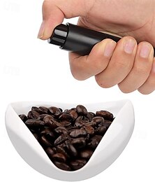 お買い得  -2個セット コーヒー計量カップ スプレーボトル付き セラミックコーヒー豆計量トレイ &紅茶用スプリッツァー、エスプレッソ容器アクセサリーキット、コーヒーの静電気を軽減、コーヒー愛好家へのギフト