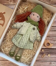 abordables -Poupée Waldorf faite à la main, bébé fille avec ensembles de vêtements - poupée en peluche douce de 11,8 pouces pour les tout-petits, cadeau de Noël idéal pour les enfants