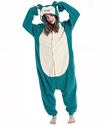 levne -Dospělé Zvíře Noční přádlo Kostým Onesie Karnevalový kostým Komiks Snorlax Overalová pyžama Kigurumi pyžamo Legrační kostým Pro Dámy a pánové Vánoce Karneval Karikatura