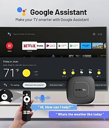 economico -Smart TV Box, lettore multimediale in streaming, versione globale, Mortal T1, Bluetooth, Google Assistant, Android 13, Allwinner H313, 2.4G &Wi-Fi 5g 4k