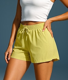 voordelige -Dames Hardloopbroeken Trainingsshorts Zak Trekkoord Hoge taille Kleding Onderlichaam Sportkleding Sportschool Training Sneldrogend Ademend Sportschooltraining Voor buiten Hardlopen Ruim Passend