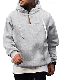 economico -Per uomo Felpa con zip Rosso bordeaux Nero Bianco Blu marino Cachi Con Cappuccio Semplice Con zip Sport & Outdoor Casuale Quotidiano Streetwear Cool Abbigliamento Sportivo Autunno & Inverno
