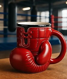economico -Tazza con guantone da boxe, divertente tazza da caffè in acciaio inossidabile e resina per la casa, regalo unico per pugili da uomo, novità per gli amanti della boxe