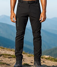 baratos -Homens Calças de Trilha Calças De Chuva Para Trilha Calças Softshell Ao ar livre Normal Prova-de-Água A Prova de Vento Calças Bolsos Preto Verde Tropa Acampar e Caminhar Corrida S M L XL XXL
