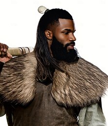 levne -Retro Středověké Renesanční Pláštěnka Přehozy přes ramena Kostým z umělé kožešiny Válečník Viking Maškarní kostým Pánské Dámské Unisex Viking předvečer Všech svatých Karneval Výkon Párty LARP Dospělí