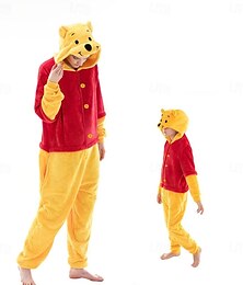 halpa -Lasten Aikuisten Piirretty Ryhmäpuku Yöasut Pyjamahaalarit Karnevaali puku Animal Pyjamahaalarit Kigurumi Pyjama Hauska puku varten Miehet ja naiset Pojat ja tytöt Karnevaali Sarjakuva