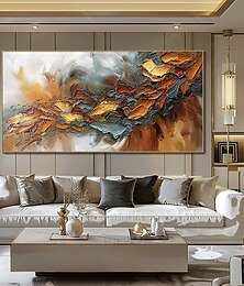 billiga -handgjord oljemålning väggkonstdekoration modern handmålad abstrakt textur för vardagsrum heminredning uppspänd ram hängande målning/rullad duk (utan ram)