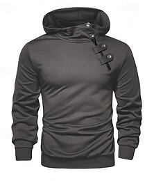 economico -Per uomo Felpa con cappuccio Nero Vino Verde militare Blu Reale Cachi Con Cappuccio Semplice Tasca Sport & Outdoor Casuale Quotidiano Streetwear Cool Designer Primavera & Autunno Abbigliamento Felpe