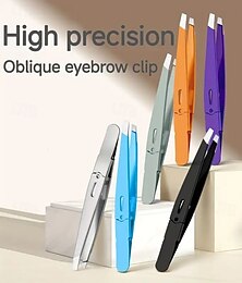 billige -1 stk. presisjonspincett for øyenbryn og ansiktshår, slitesterk hårfjerningspinsett i rustfritt stål for napping av skjegg og bryn, essensielt skjønnhetsverktøy for daglig stell