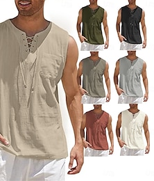 economico -Medievale Rinascimento 17° secolo Blusa / Camicia Pirata Cavaliere Vichingo Coulisse Per uomo Costumi da pirata Halloween Mascherata Casual Quotidiano LARP Fiera Rinascimentale Adulti Camicia