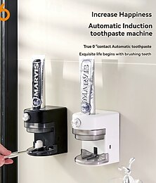 お買い得  -自動歯磨き粉ディスペンサー、壁掛け式、子供と大人用、バスルーム用電動歯磨き粉スクイーザー