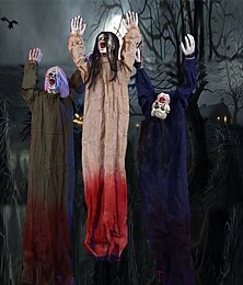 economico -Decorazioni di Halloween con fantasmi sospesi, spaventosi oggetti di scena con fantasmi striscianti e infestati con capelli, decorazioni di Halloween inquietanti per feste horror al chiuso e