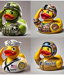 abordables -Figurine de canard en résine hommage aux vétérans, décoration de canard militaire soldat pour étagère ou bureau, cadeau d'ornement de canard de l'armée patriotique pour vétérans ou collectionneurs