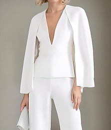 economico -Giacca Blazer da Donna Sportiva Strutturata Giacca Elegante con Scollo Profondo in Poliestere Stretch Solo Top