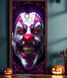 Недорогие -Halloween дверные накладки Сохраняйте улыбку от Тома Вуда Дверной гобелен Дверная занавеска Декорация Задний план Дверный баннер для входной двери Домашнего фермерского праздника Поставки для