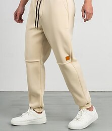 お買い得  -男性用 スウェットパンツ ジョガー ズボン カジュアルパンツ ランニングパンツ 弾性ウエスト ドローストリング 平織り 履き心地よい ウォーム 全長 アウトドア 日常 ジム用 スポーツ ファッション ブラック ブルー 伸縮性あり