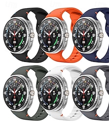 billige -6-pakning Klokkerem til Samsung Galaxy Klokke 8 40/44 mm Watch 8 Classic 46mm Silikon Erstatning Stropp Søtt Kvinner menn Sportsrem Moderne spenne Armbånd