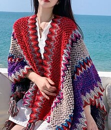 olcso -Női Téglalap alakú sál Női sálak Utca Szabadság Randi Kék Sál Színes