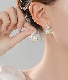 abordables -Femmes Boucles d'oreilles clous Tropical Joie Élégant Des boucles d'oreilles Bijoux Dorée Pour Soirée