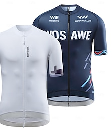 economico -Maglia da ciclismo da uomo Wosawe, manica corta, primavera estate, stampata, da strada, ad asciugatura rapida, traspirante, a maniche corte, bd271
