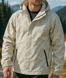 voordelige -Voor heren Windjack Softshell jas Wandeljack Buiten waterdicht Winddicht Wandeloutfits Wandelkleding Lente Herfst Kleding Bovenlichaam Kamperen / wandelen / grotten verkennen Hardlopen camouflage Wit