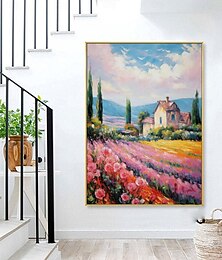 economico -dipinto a olio fatto a mano dipinto a mano arte murale astratta pittura a coltello paesaggio grigio decorazione per la casa arredamento tela arrotolata senza cornice non allungata
