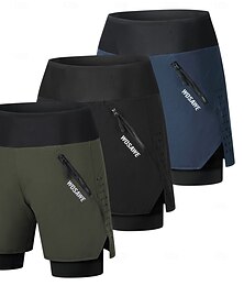 baratos -Shorts de ciclismo de verão wosawe, shorts de montanha de velocidade, shorts de corrida e caminhada de uma peça, multibolsos, respiráveis, calças falsas de duas peças, cinco calças bd116