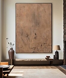 preiswerte -handgefertigtes Ölgemälde auf Leinwand, Wandkunst, Dekoration im Wabi-Sabi-Stil, schlicht, abstrakt, für die Inneneinrichtung, aufgespannter Rahmen, hängendes Gemälde/gerolltes, rahmenloses,