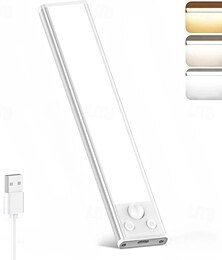 abordables -Lampe à détecteur de mouvement, 3 températures de couleur, éclairage de placard à intensité variable, éclairage sous meuble rechargeable par USB, lampe de nuit à bâton magnétique pour cuisine,