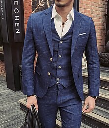 levne -Retro Řvoucí 20s 20. léta 20. století Třídílný oblek Kostýmové kalhoty Velký Gatsby Gentleman Gangster Maškarní kostým Pánské Plesová maškaráda Svatební Svatební host Večírek Dospělé Kabát Kalhoty