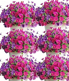 economico -8 mazzi di fiori artificiali vivaci - fiori artificiali resistenti ai raggi UV e allo sbiadimento, fiori artificiali colorati adatti per decorazioni interne ed esterne, perfetti per giardini