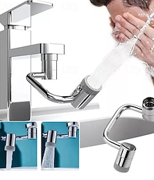 economico -Estensione universale anti-spruzzi per rubinetto a forma di U con giunto girevole, braccio meccanico di tipo C per il lavandino del bagno, attacco per rubinetto a gorgogliatore per il risparmio