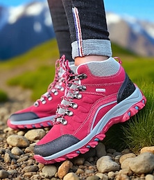 お買い得  -女性用防水ハイキングブーツ - キャンプ、登山、長距離ウォーキングに最適な、耐久性のある滑り止めアウトドアトレッキングシューズ