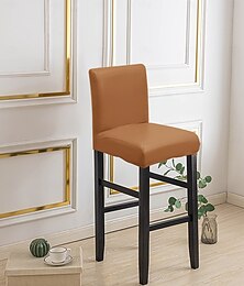 abordables -Housse de chaise de bar, housse de chaise de bureau, housse de tabouret, housse en polyester à imprimé géométrique