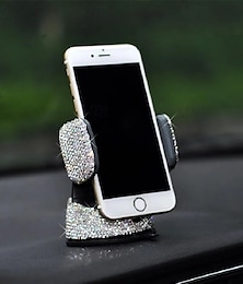 billige -Justerbar telefonholder i bilen, bling-montering for luftventil, multifunksjonell sugekopp, roterbar holder, dashbord, mobiltelefonstativ for navigasjon i bilens interiør
